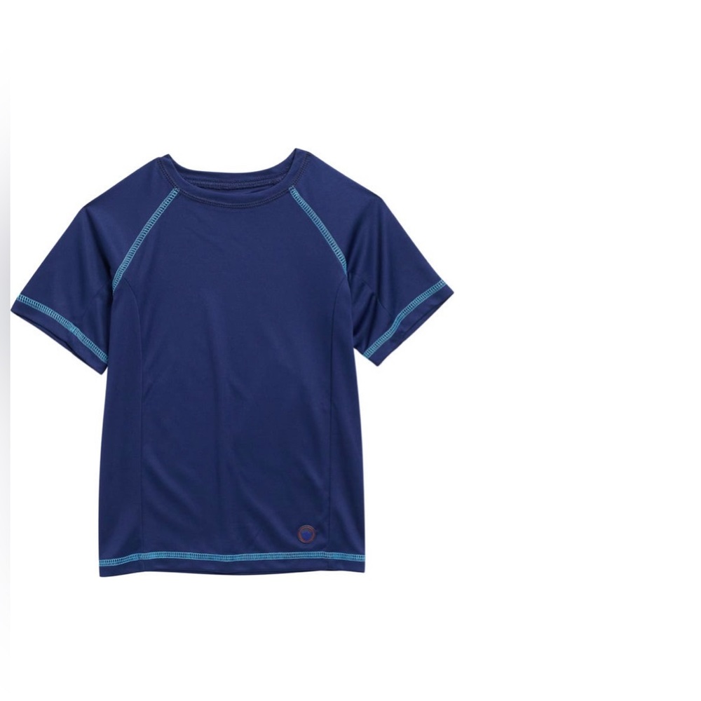 Beach Bros Boy’s Navy Blue Short Sleeve Rash Guard|size: 2T